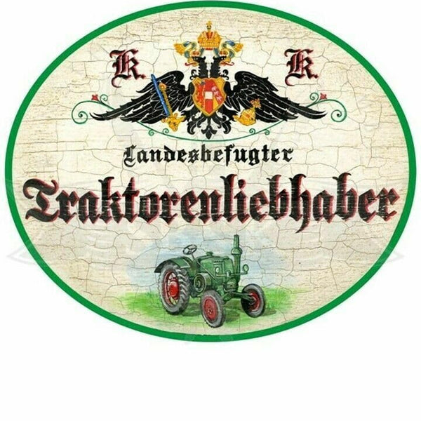 KuK Nostalgie Holzschild "Traktorenliebhaber" Traktor Schild