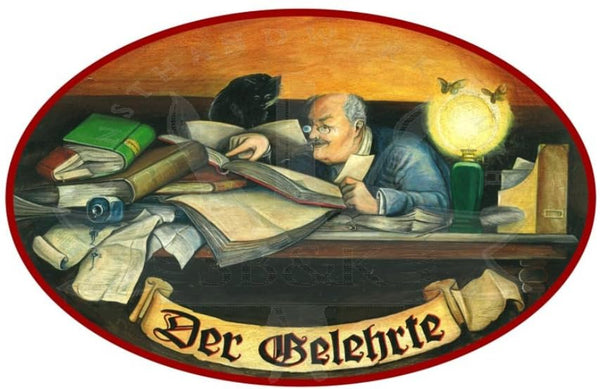 KuK Nostalgie Holzschild Der Gelehrte (Größe: 14x17)