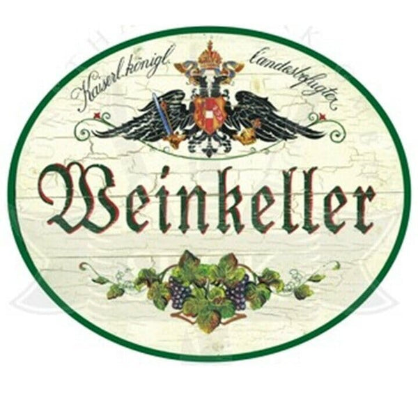 KuK Nostalgie Holzschild "Weinkeller" (Größe: 19x23)