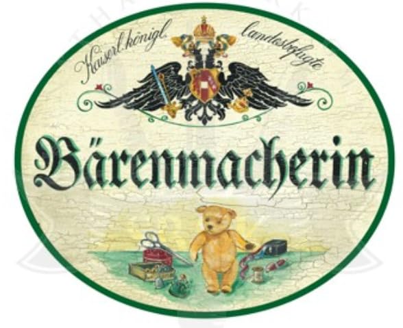 KuK Nostalgie Holzschild Bärenmacherin (Größe: 19x23)