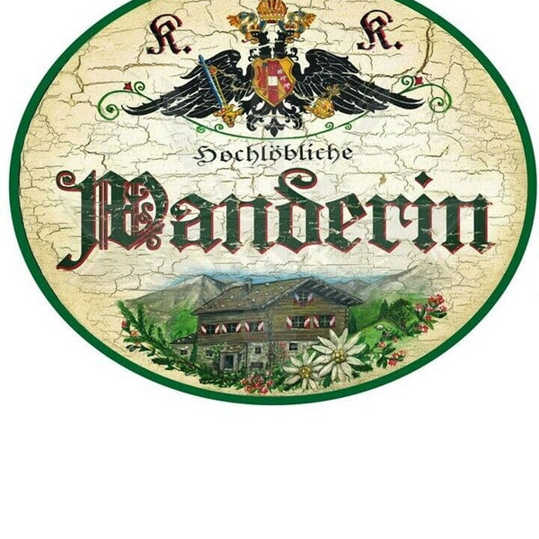 KuK Nostalgie Holzschild "Wanderin" (Größe: 19x23)