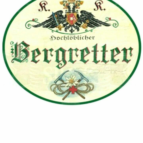 KuK Nostalgie Holzschild "Bergretter" (Größe: 19x23)