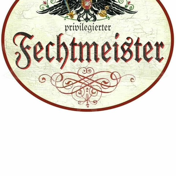 KuK Nostalgie Holzschild "Fechtmeister" (Größe: 19x23)