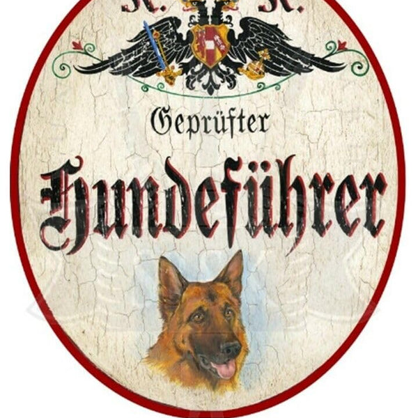 KuK Nostalgie Holzschild "Hundeführer" (Größe: 28x34)