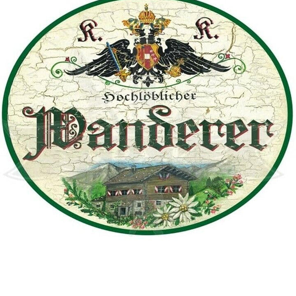 KuK Nostalgie Holzschild "Wanderer" (Größe: 28x34)
