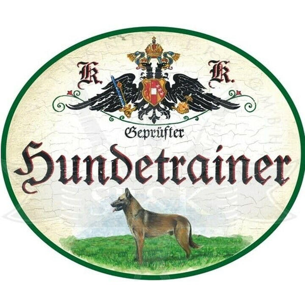 KuK Nostalgie Holzschild "Hundetrainer" (Größe: 28x34)
