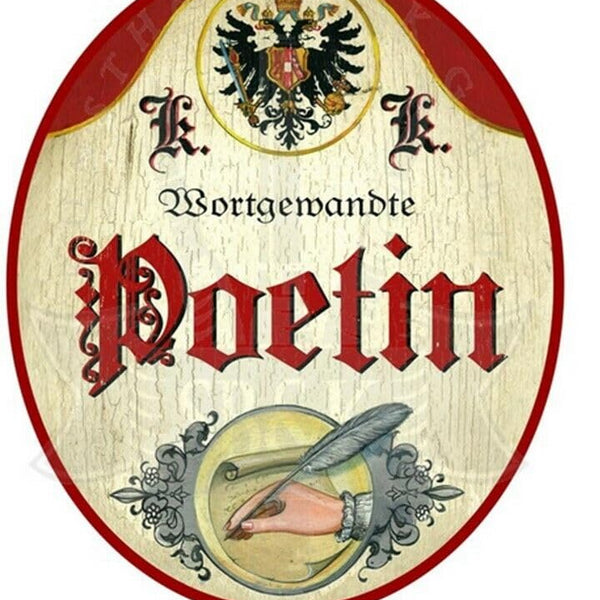 KuK Nostalgie Holzschild "Poetin" (Größe: 28x34)