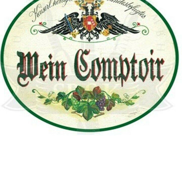 Kuk nostalgie holzschild "wein comptoir"