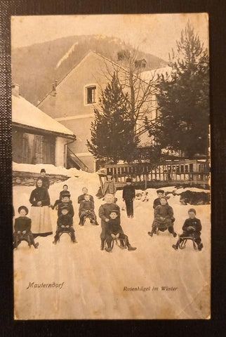 Mauterndorf Lungau Rosenhügel Kinder Mit Schlitten Salzburg 5546  Gr1  C