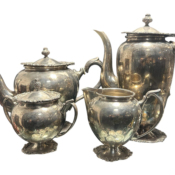 Kaffee Set 4 Teilig Industria Peruana Plata Esterlina 925 CAMUSSO ca. 2030 g Silber