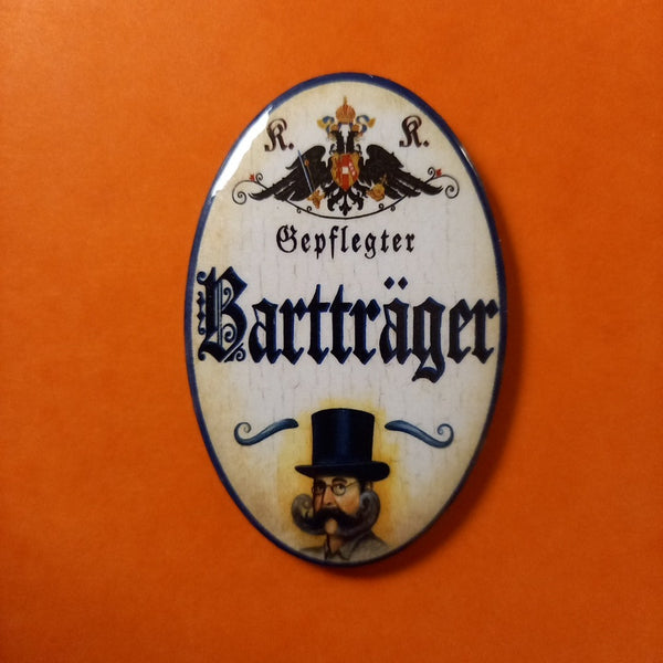 Nostalgie KuK Flaschenöffner Magnet Gepflegter Bartträger