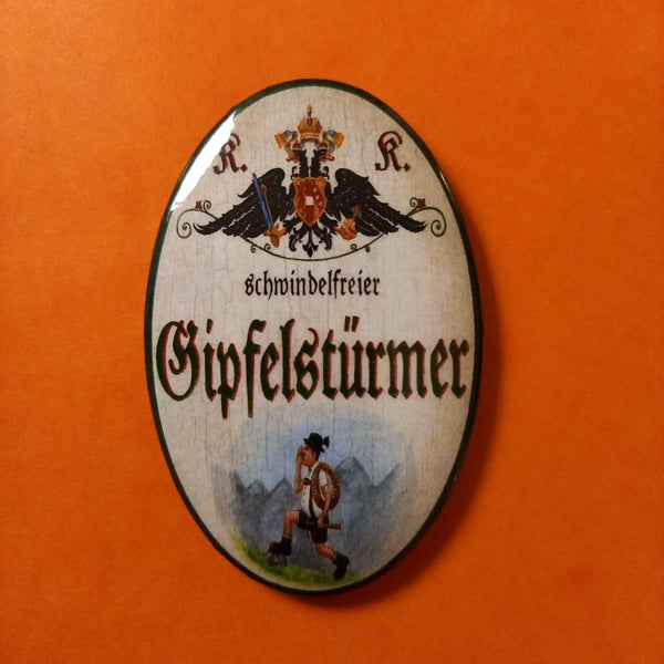 Nostalgie KuK Flaschenöffner Magnet Schwindelfreier Gipfelstürmer