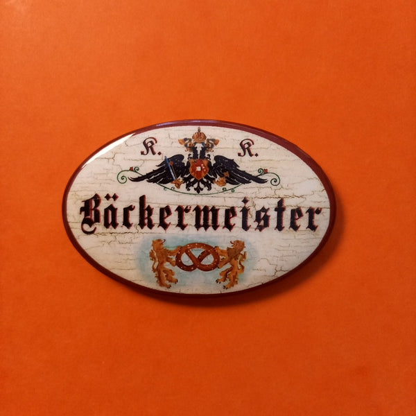 Nostalgie KuK Flaschenöffner Magnet Bäckermeister