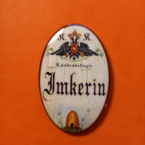 Nostalgie KuK Flaschenöffner Magnet Landesbefugte Imkerin