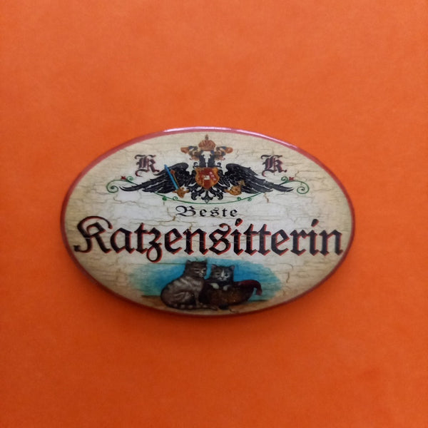 Nostalgie KuK Flaschenöffner Magnet Beste Katzensitterin