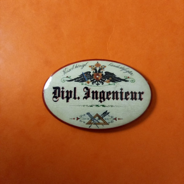Nostalgie KuK Flaschenöffner Magnet Landesbefugter Dipl.Ingenieur