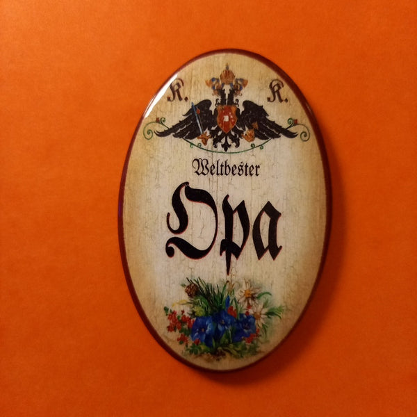 Nostalgie KuK Flaschenöffner Magnet Weltbester Opa