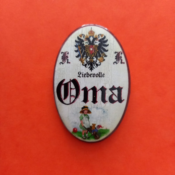 Nostalgie KuK Flaschenöffner Magnet Liebevolle Oma