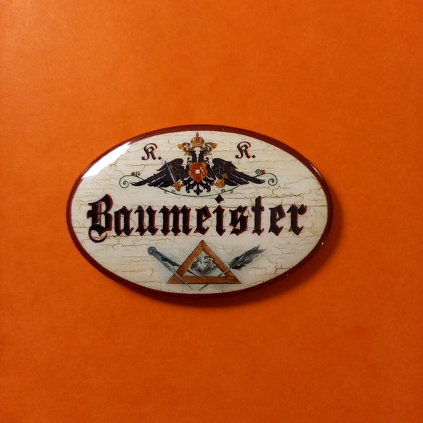 Nostalgie KuK Flaschenöffner Magnet Baumeister