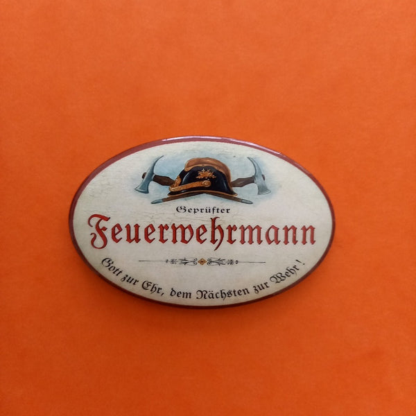 Nostalgie KuK Flaschenöffner Magnet Geprüfter Feuerwehrmann Gott Zur Ehr