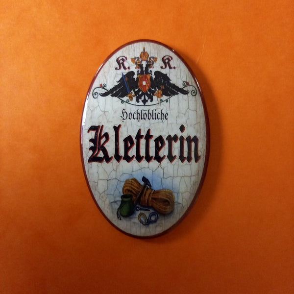 Nostalgie KuK Flaschenöffner Magnet Hochlöbliche Kletterin