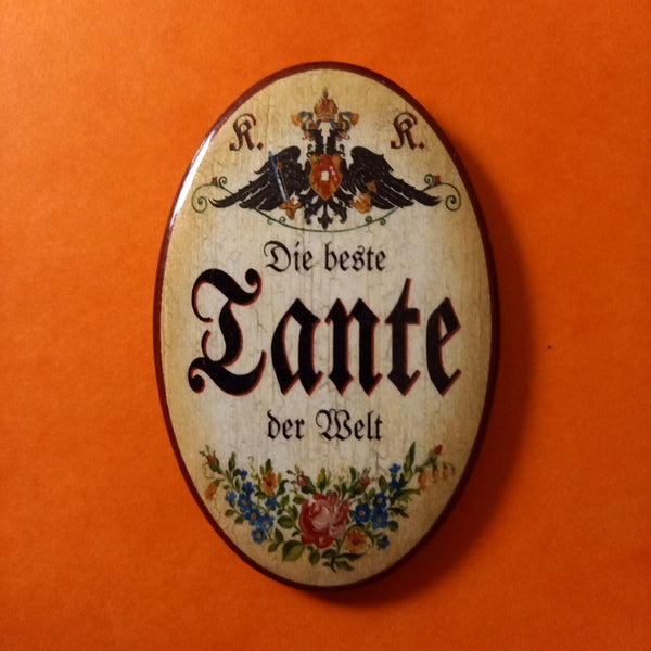 Nostalgie KuK Flaschenöffner Magnet Die Beste Tante Der Welt