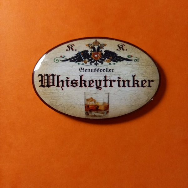 Nostalgie KuK Flaschenöffner Magnet Genussvoller Whiskeytrinker