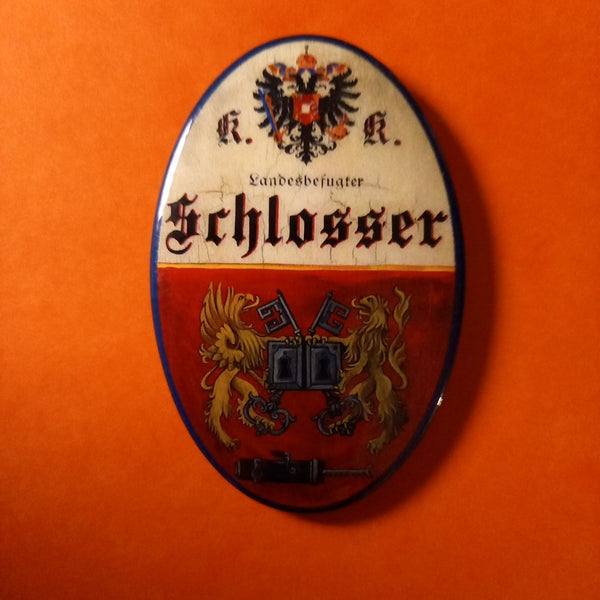 Nostalgie KuK Flaschenöffner Magnet Landesbefugter Schlosser