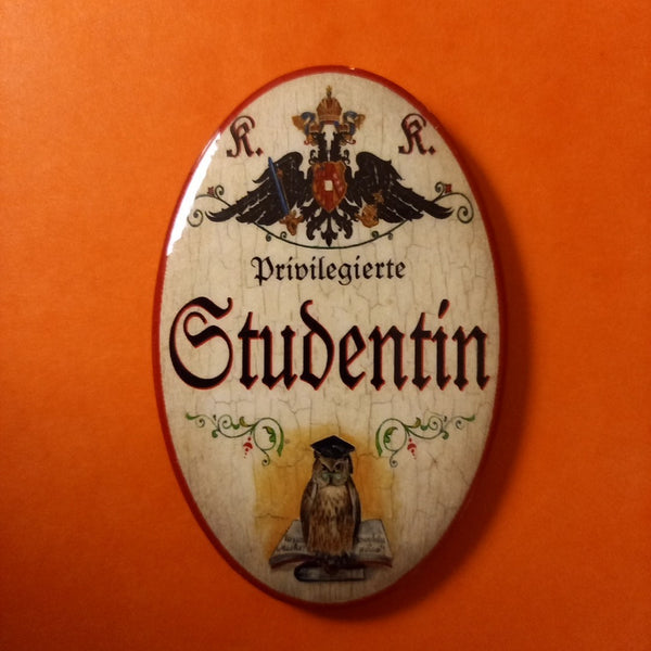 Nostalgie KuK Flaschenöffner Magnet Privilegierte Studentin