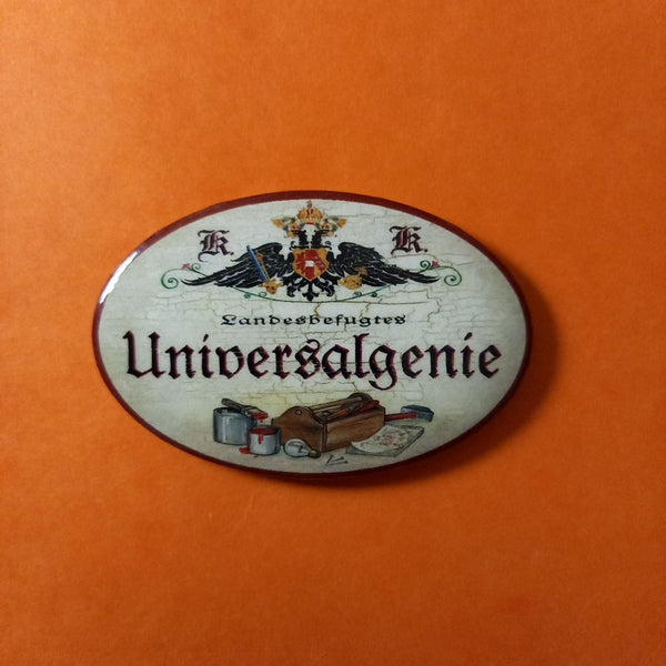 Nostalgie KuK Flaschenöffner Magnet Landesbefugtes Universalgenie