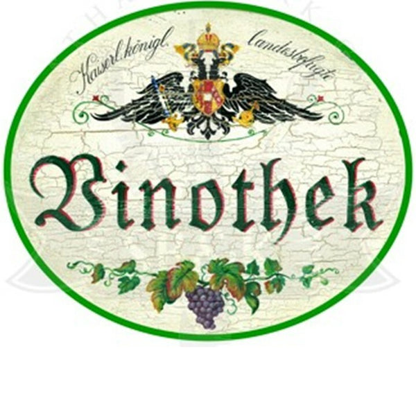 KuK Nostalgie Holzschild "Vinothek"
