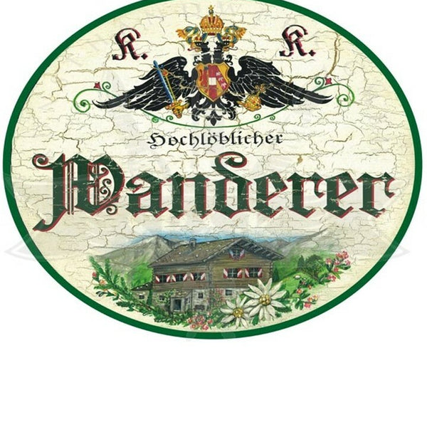 KuK Nostalgie Holzschild "Wanderer"
