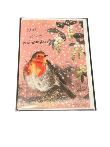 Weihnachtskarte Alex Clark Rotkelchen Eine schöne Weihnacht