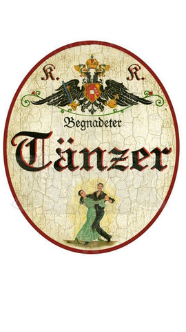 KuK Nostalgie Holzschild "Tänzer"