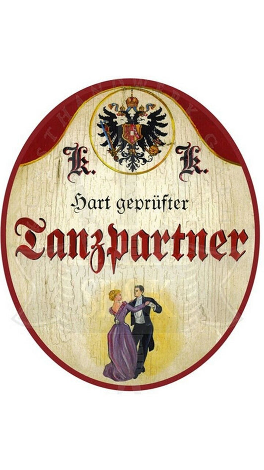 KuK Nostalgie Holzschild "Tanzpartner"
