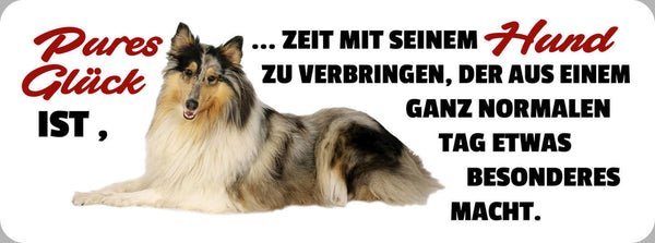 Schild Pures Glück Ist Zeit Mit Seinem Hund Zu Verbringen Tag Etwas Besonderes