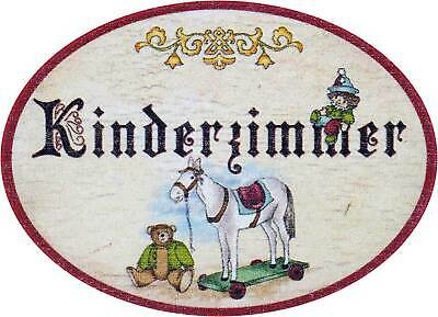 Nostalgie Nostalgie Retro Kinderzimmer Türschild antiker Stil Birkensperrholz...
