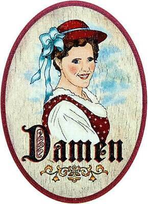 Nostalgie Nostalgie Retro Damen Tracht Türschild antiker Stil Birkensperrholz...