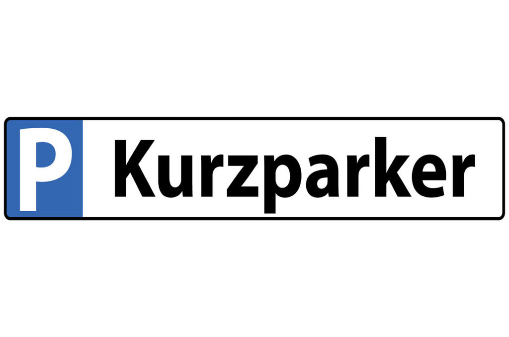 Schild Kurzparker Parkplatz Parken Kurzpark Zone Gast 46 x 10 Blech od. Holz