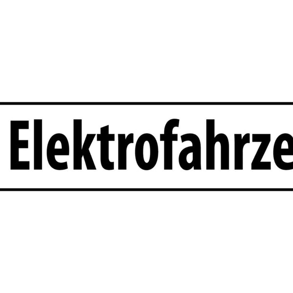 Schild Elektro Fahrzeug Parkplatz Parken Strom Auto Car 46 x 10 Blech od. Holz
