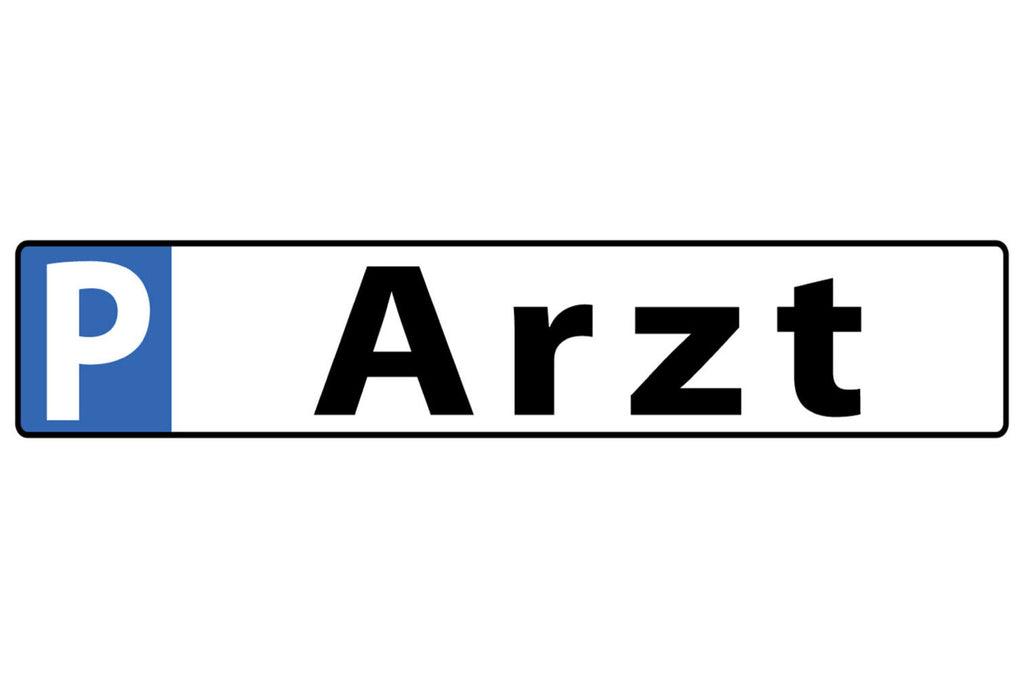 Schild Arzt Parkplatz Parken Doktor Notarzt Praxis 46 x 10 Blech od. Holz