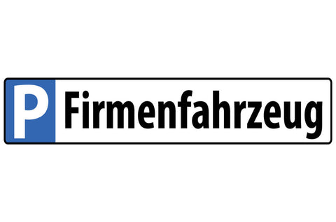 Schild Firmenfahrzeug Parkplatz Parken Firma Angestellte 46 x 10 Blech od.Holz