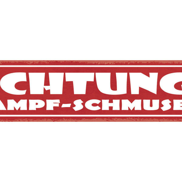 Schild Achtung Kampf Schmuser Hund Haus Tier Hunde Liebe 46 x 10 Blech od. Holz