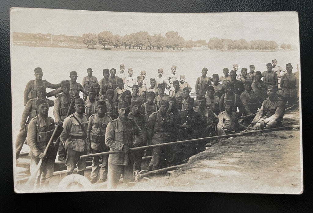 Soldaten Ruderboot Uniform Feldkappe See Wald Marine Militär Krieg 402497 TH