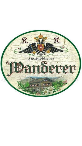 KuK Nostalgie Holzschild "Wanderer"