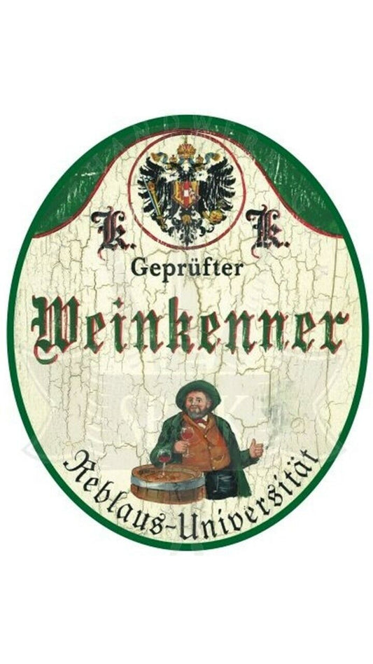 KuK Nostalgie Holzschild "Weinkenner"