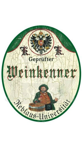 KuK Nostalgie Holzschild "Weinkenner"
