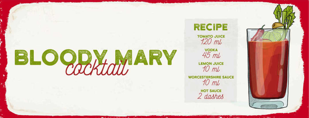 Schild Bloody Mary Cocktail Rezept Bar Alkohol Drink Wodka 27x10 Blech od.Holz