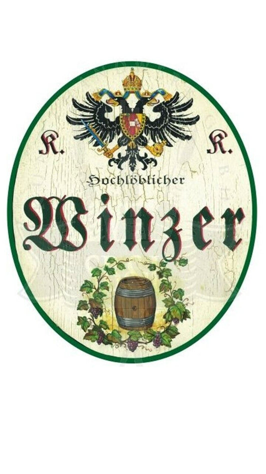 KuK Nostalgie Holzschild "Winzer"