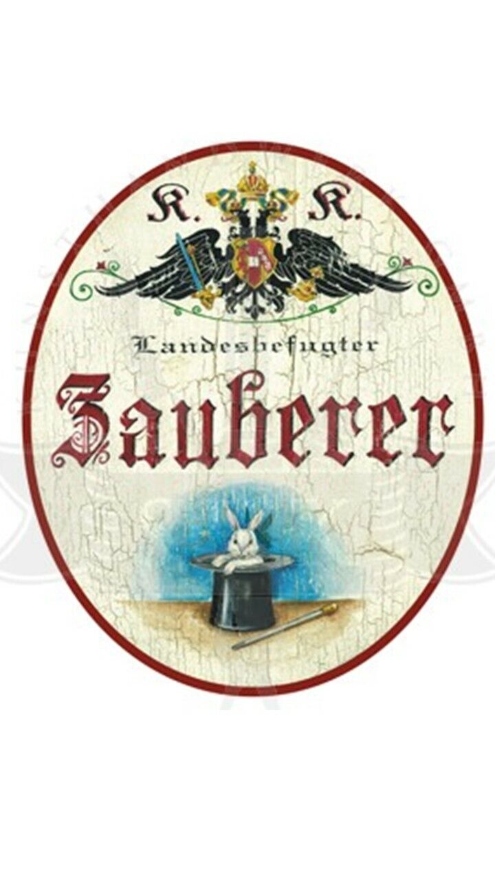 KuK Nostalgie Holzschild "Zauberer"